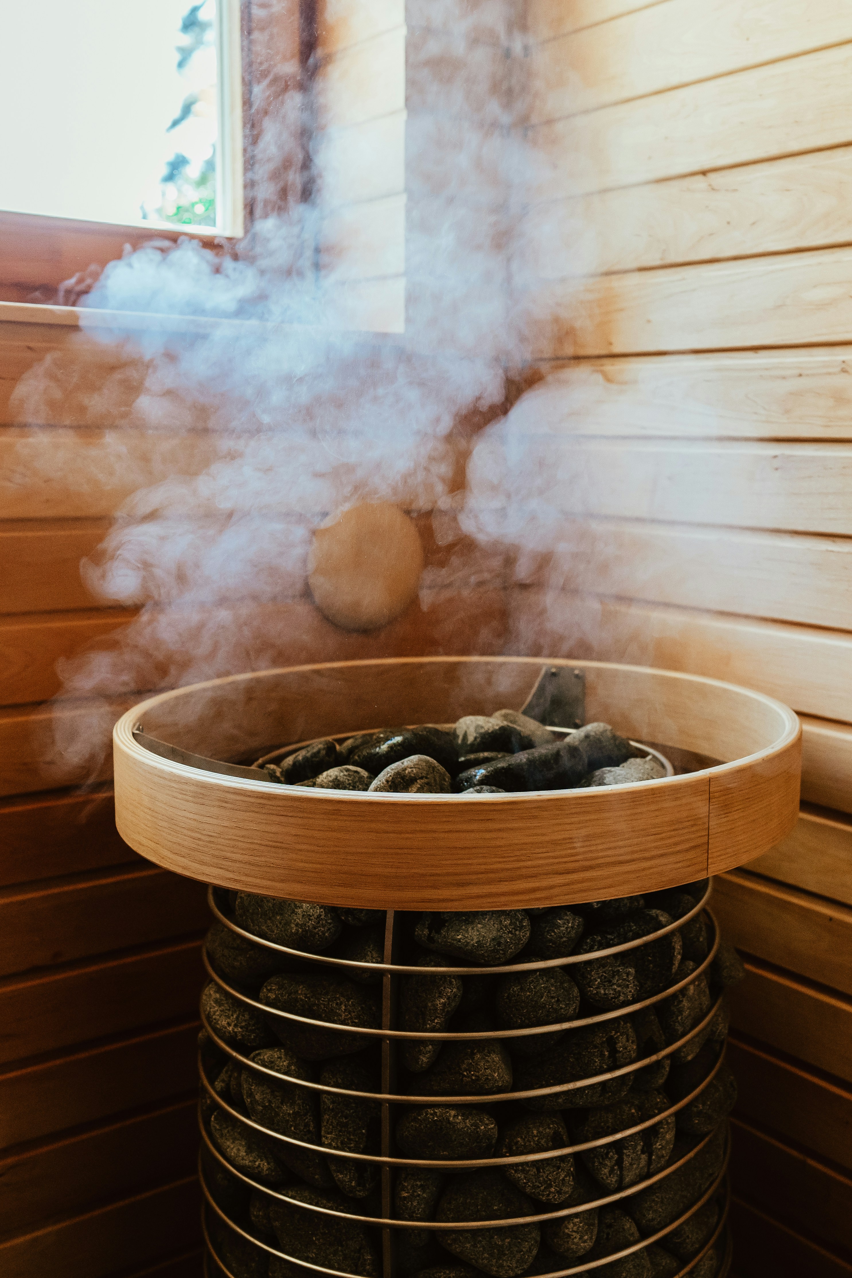 HUUM sauna heater with steam
